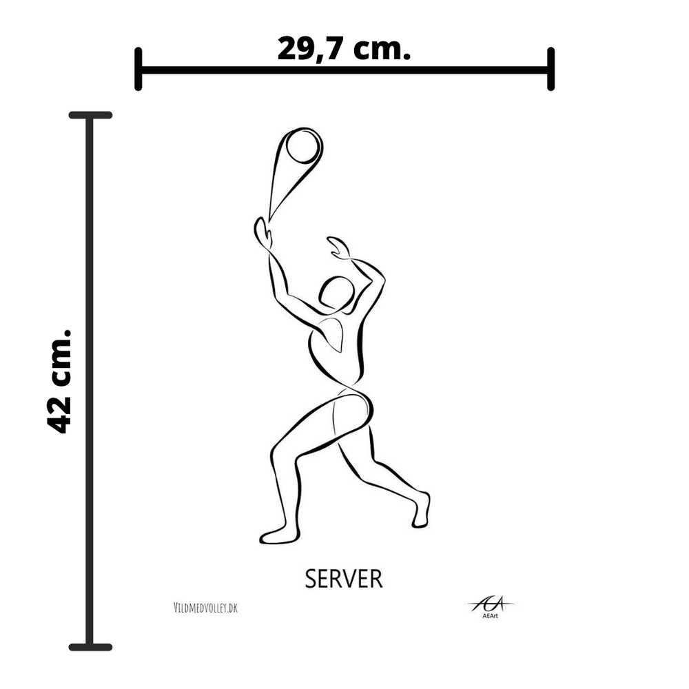 Volleyballplakat - Server