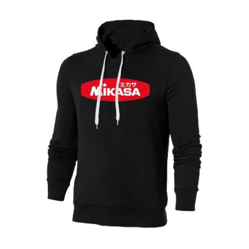 Mikasa pullover hoodie sort - Vildmedvolley.dk